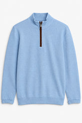 Men Branded Mockneck - LT/Blue