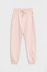 Women Branded Fleece Trouser - Peach