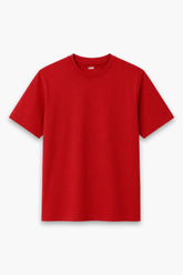 Men Branded Basic T-Shirt - D/Red