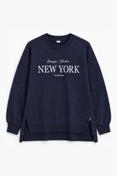 Women Branded Fleece Sweatshirt - N/Blue