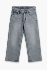 Boy Branded Straight fit Denim Pant - GREY