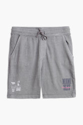 Men Branded Graphic Short - Grey
