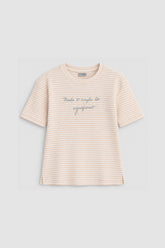 Girls Graphic T-Shirt - Peach