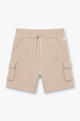 Boy Branded Cargo Short - beige