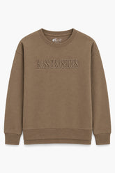 Women Branded EMB Fleece Sweatshirt - Brown