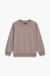 Women Branded Fleece Sweatshirt - Beige