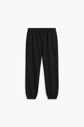 Men Branded Fleece Trouser - Black