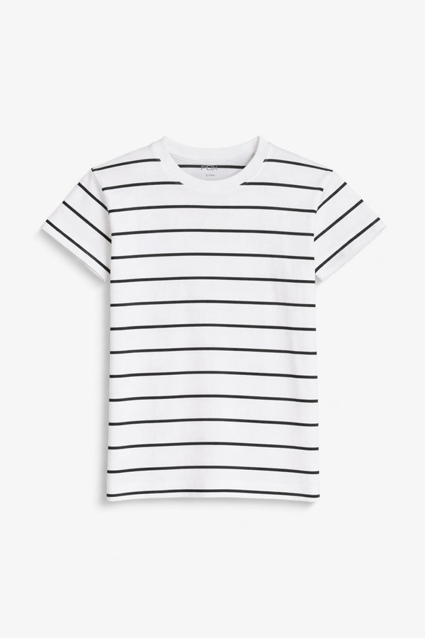 Boys Branded Stripes T-Shirt - White