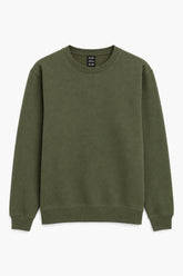 Men Branded Fleece Sweatshirt - Olive