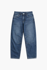 Girls Branded Straight Fit Denim Pant - D/Blue