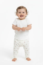 Girls Branded Trouser - White