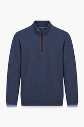 Men Branded Mockneck - Blue