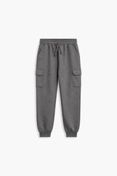 Men Branded Cargo Trouser - Charcoal
