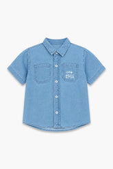 Girls Branded Shirt - L/Blue