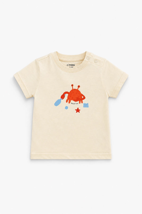 Girls Branded Graphic T-Shirt - Cream