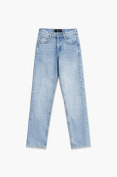 Girls Branded Straight Fit Denim Pant - L/Blue
