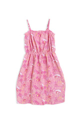 Girls Branded Graphic Romper - Pink