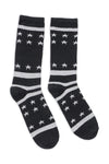 Men Printed Long Socks - black