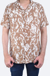 Men Casual Viscose printed Hawaii Dyed Shirt - Brown