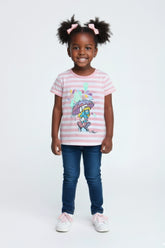 Girls Branded Graphic T-Shirt - Pink