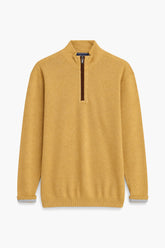 Men Branded Mockneck - Mustard