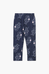 Girls Branded Pajama - Navy