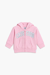 Girls Branded Fleece Graphic Hoodie Zipper - PINK