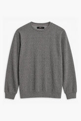 Textured Knit Sweatshirt