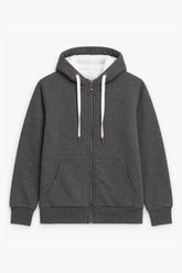 Women Branded Fleece Zipper Hoodie - D/Grey