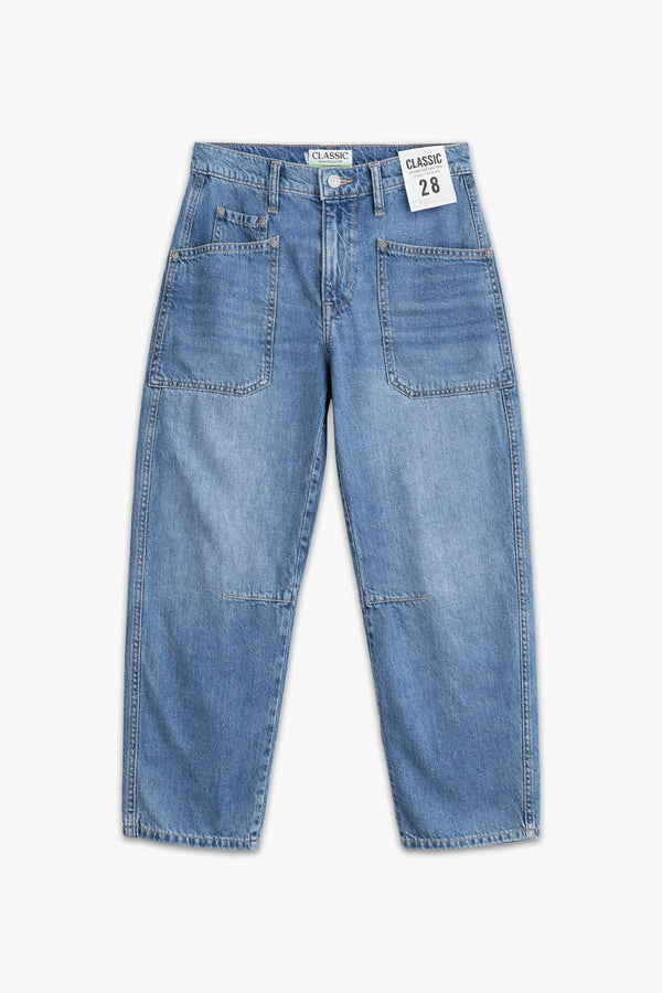 Women's Branded Wide Leg Jeans - Blue