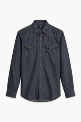Men Denim Shirt Double Pocket MDS23-02 - D.Grey