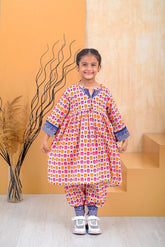 PRINTED KHADDAR FROCK