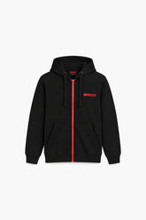 Men Branded Hoodie Zipper - Black
