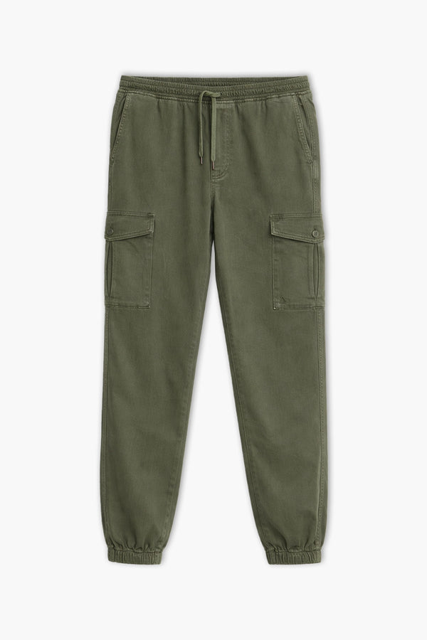 Men Branded Cargo Trouser - Green