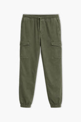 Men Branded Cargo Trouser - Green