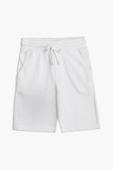 Men Branded Short - White