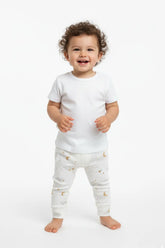 Girls Branded Trouser - White