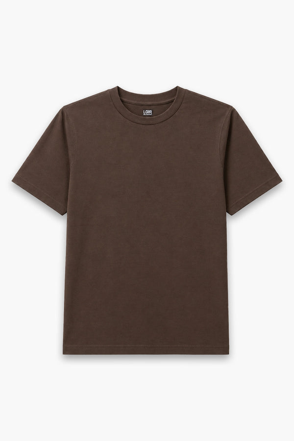 Men Branded Basic T-Shirt - Brown