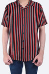 Men Casual Viscose printed Hawaii Dyed Shirt - Black And Red