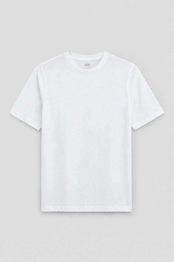 Men Branded Basic T-Shirt - White
