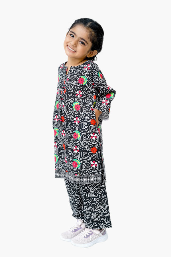 2 PIECE PRINTED KHADDAR SUIT