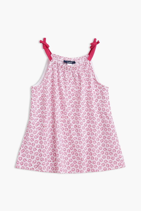 Girls Branded Graphic Short Tunic - Pink