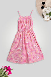 Girls Branded Graphic Tunic - Pink