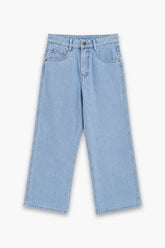 Boy Branded loose fit Denim Pant - L/BLUE