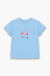 Girls Branded Graphic T-Shirt - SKYBLUE