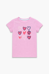 Girls Branded Graphic T-Shirt - Pink