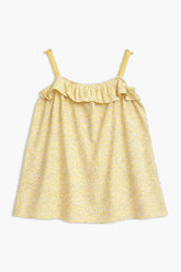 Girls Branded Graphic Short Tunic - Yellow