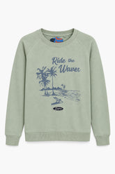 Women Branded Fleece Sweatshirt - L/Green