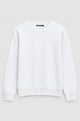 Women Branded Fleece Sweatshirt - White
