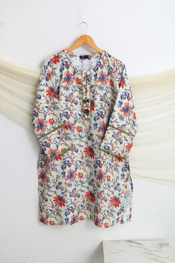 PRINTED SLUB SHIRT